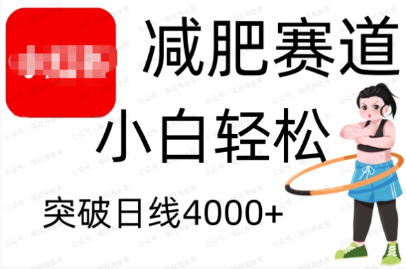 小红书减肥赛道，小白轻松日利润4000+