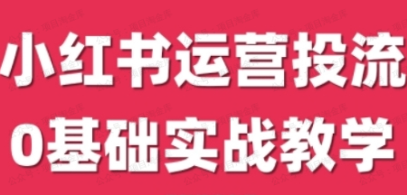 李老师·小红书运营投流，0基础实战教学